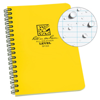 Carnet de notes de poche &agrave; spirale lat&eacute;rale, Couverture souple, Jaune, 64 Pages, 4-5/8" , 7"  Industrial Sales