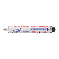 Nissen&reg; Solid Barrel Metal Marker, Liquid, White Industrial Sales