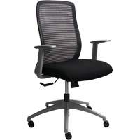 Chaise de bureau ajustable s&eacute;rie Era, Tissu/Mailles, Noir, Capacit&eacute; 275 lb Industrial Sales