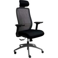 Chaise de bureau ajustable s&eacute;rie Era avec appui-t&ecirc;te, Tissu/Mailles, Noir, Capacit&eacute; 275 lb Industrial Sales
