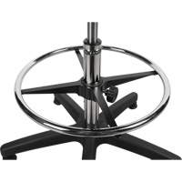 Heavy-Duty Ergonomic Stool, Stationary, Adjustable, 39” - 48”, Polyurethane Seat, Black Industrial Sales