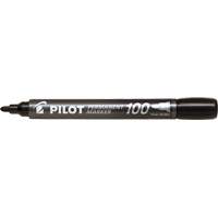 Marqueur permanent Pilot 100, Noir, Pointe Ronde Industrial Sales