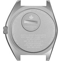 Montre Steel Navigator sur ensemble bracelet en caoutchouc noir de trois morceaux, Num&eacute;rique, &agrave; piles, 41 mm, Noir Industrial Sales