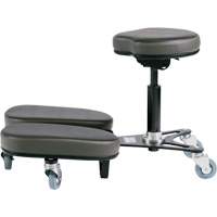 STAG4 Adjustable Kneeling Chair, Vinyl, Black/Grey Industrial Sales