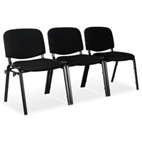 Stacking Chairs, Fabric, 32" High, 250 lbs. Capacity, Black Industrial Sales