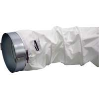 White 12" x 12' Distribution Ducting Kit, Adapter & Clamp Industrial Sales