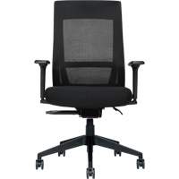 Chaise &agrave; dossier moyen avec m&eacute;canisme &agrave; basculement synchronis&eacute; &agrave; d&eacute;tection de poids , Mailles, Noir Industrial Sales