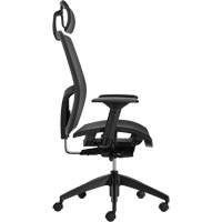 Chaise &agrave; dossier moyen avec m&eacute;canisme &agrave; basculement synchronis&eacute; &agrave; d&eacute;tection de poids Format+, Mailles, Noir, Capacit&eacute; 300 lb Industrial Sales