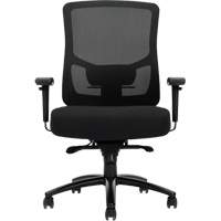Chaise &agrave; dossier haut avec m&eacute;canisme &agrave; basculement synchronis&eacute; robuste Raven 400, Mailles, Noir, Capacit&eacute; 400 lb Industrial Sales