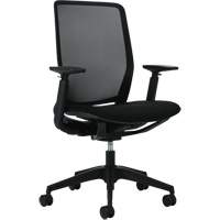 Chaise &agrave; dossier haut avec basculement synchronis&eacute; robuste Kody, Mailles, Noir, Capacit&eacute; 300 lb Industrial Sales