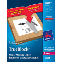 &eacute;tiquettes d'exp&eacute;dition au laser TrueBlock, 11" la x 8,5" la x Blanc Industrial Sales