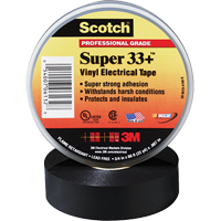 Rubans Super 33+ Scotch, 19 mm (3/4") x 20,1 m (66'), Noir, 7 mils Industrial Sales