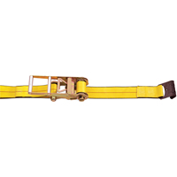 Ratchet Straps, Flat Hook, 3" W x 30' L, 5400 lbs. (2450 kg) Working Load Limit Industrial Sales