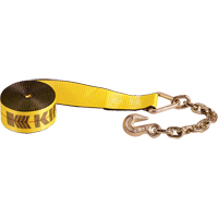 Winch Straps, Chain Anchor, 3" W x 30' L, 5400 lbs. (2450 kg) Working Load Limit Industrial Sales