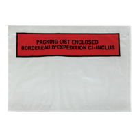 Pochette pour bordereau d'exp&eacute;dition, 7" lo x 5-1/2" la, Style Insertion par l'arri&egrave;re Industrial Sales