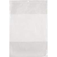 White Block Poly Bags, Reclosable, 12" x 9", 2 mils Industrial Sales