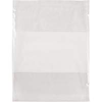 White Block Poly Bags, Reclosable, 15" x 12", 2 mils Industrial Sales