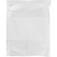 White Block Poly Bags, Reclosable, 15" x 12", 2 mils Industrial Sales