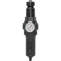 Filtre/r&eacute;gulateur drain manuel avec bol en m&eacute;tal et manom&egrave;tre Modulair 400, 1/2" NPT, 200 psi, Capacit&eacute; de 9,1 oz liq. Industrial Sales