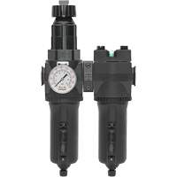 Filtre/r&eacute;gulateur + filtre coalescent drain manuel avec bol en m&eacute;tal Modulair 400, 1/4" NPT, 200 psi, Capacit&eacute; de 9,1 oz liq. Industrial Sales