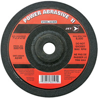 A24R POWER ABRASIVE Grinding Wheel, 7" x 1/4", 7/8" Arbor, Type T27 Industrial Sales