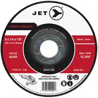 A24R Power Abrasive Grinding Wheel, 4-1/2" x 1/4", 7/8" Arbor, Type 27 Industrial Sales