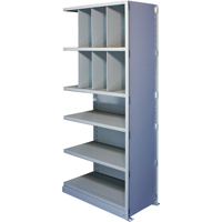 Interlok Shelving Unit, Steel, Boltless, Add-On, 36" W x 88" H x 12" D Industrial Sales