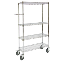 Push Cart, Chrome Plated, 30" x 60" x 14", 800 lbs. Capacity Industrial Sales