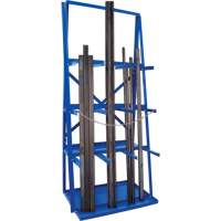 Bar Storage Rack, Vertical, 3 Levels, 36" W x 24" D x 84" H, 3000 lbs. Cap. Industrial Sales