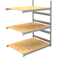 Wide Span Record Storage Shelving, Steel, 3 Shelves, 42" W x 32" D x 60" H, Add-On Kit Industrial Sales