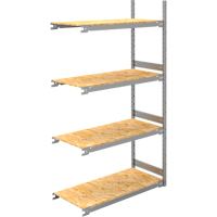 Wide Span Record Storage Shelving, Steel, 4 Shelves, 42" W x 18" D x 84" H, Add-On Kit Industrial Sales
