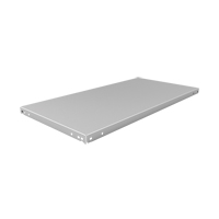 Slotted Angle Shelf, Galvanized Steel, 48" W x 18" D Industrial Sales