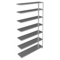 &eacute;l&eacute;ment de rayonnage, Acier galvanis&eacute;, Montant &agrave; fente, Capacit&eacute; 300 lb, 48" la x 84" h x 12" p Industrial Sales