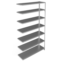 &eacute;l&eacute;ment de rayonnage, Acier galvanis&eacute;, Montant &agrave; fente, Capacit&eacute; 300 lb, 48" la x 84" h x 15" p Industrial Sales
