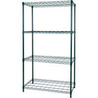 Dry Rack Shelving, 4 Tiers, 36" W x 63" H x 18" D Industrial Sales