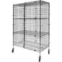 Security Cart, Chrome Plated, 48" x 69" x 24", 500 lbs. Capacity Industrial Sales