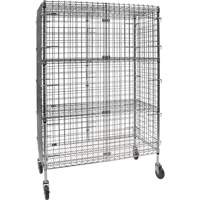 Security Cart, Chrome Plated, 48" x 69" x 24", 500 lbs. Capacity Industrial Sales