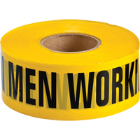 Rubans pour barricades, Anglais, 3" la x 1000' lo, 3,5 mils, Noir sur jaune Industrial Sales