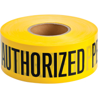 Rubans pour barricades, Anglais, 3" la x 1000' lo, 2 mils, Noir sur jaune Industrial Sales