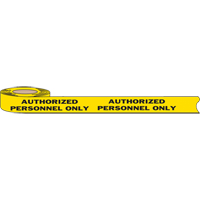 Rubans pour barricades, Anglais, 3" la x 1000' lo, 2 mils, Noir sur jaune Industrial Sales