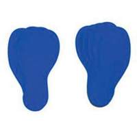 &eacute;tiquettes pour marquage des planchers, Empreinte de pas, 12" lo x 3,75" la, Bleu, Vinyle Industrial Sales