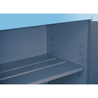 Armoires de s&eacute;curit&eacute; pour acides & produits corrosifs avec doublure ChemCor, 30 gal., 43" x 44" x 18" Industrial Sales