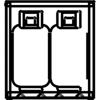 Aluminum LPG Cylinder Locker Storage, 4 Cylinder Capacity, 30" W x 32" D x 33-1/2" H, Silver Industrial Sales