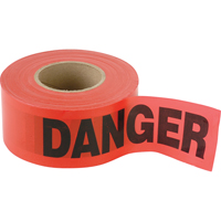 Petits rubans standards pour barricades, Anglais, 3" la x 300' lo, 2 mils, Noir/rouge Industrial Sales