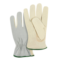 Split Back Driver's Gloves, Medium, Grain Cowhide Palm Industrial Sales