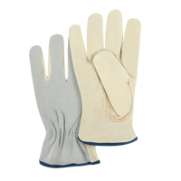 Gants de conducteur &agrave; dos fendu, T-Grand, Paume en Cuir fleur de vache Industrial Sales