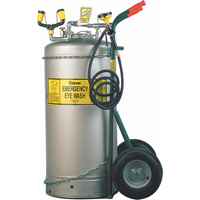 Douche oculaire autonome avec chariot, Pressuris&eacute;, Capacit&eacute; 7 gal., Conformit&eacute; ANSI Z358.1 Industrial Sales