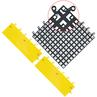 ErgoDeck&reg; Mat No. 560, PVC, 1-1/2' W x 1-1/2' L, 7/8" Thick, Black Industrial Sales