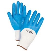 Seamless-Knit Medium-Weight Coated Gloves, 9/Large, Nitrile Coating, 13 Gauge, Cotton Shell Industrial Sales