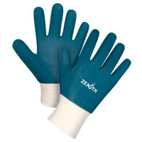 Heavyweight Knit Wrist Gloves, 11/2X-Large, Nitrile Coating, Cotton Shell Industrial Sales